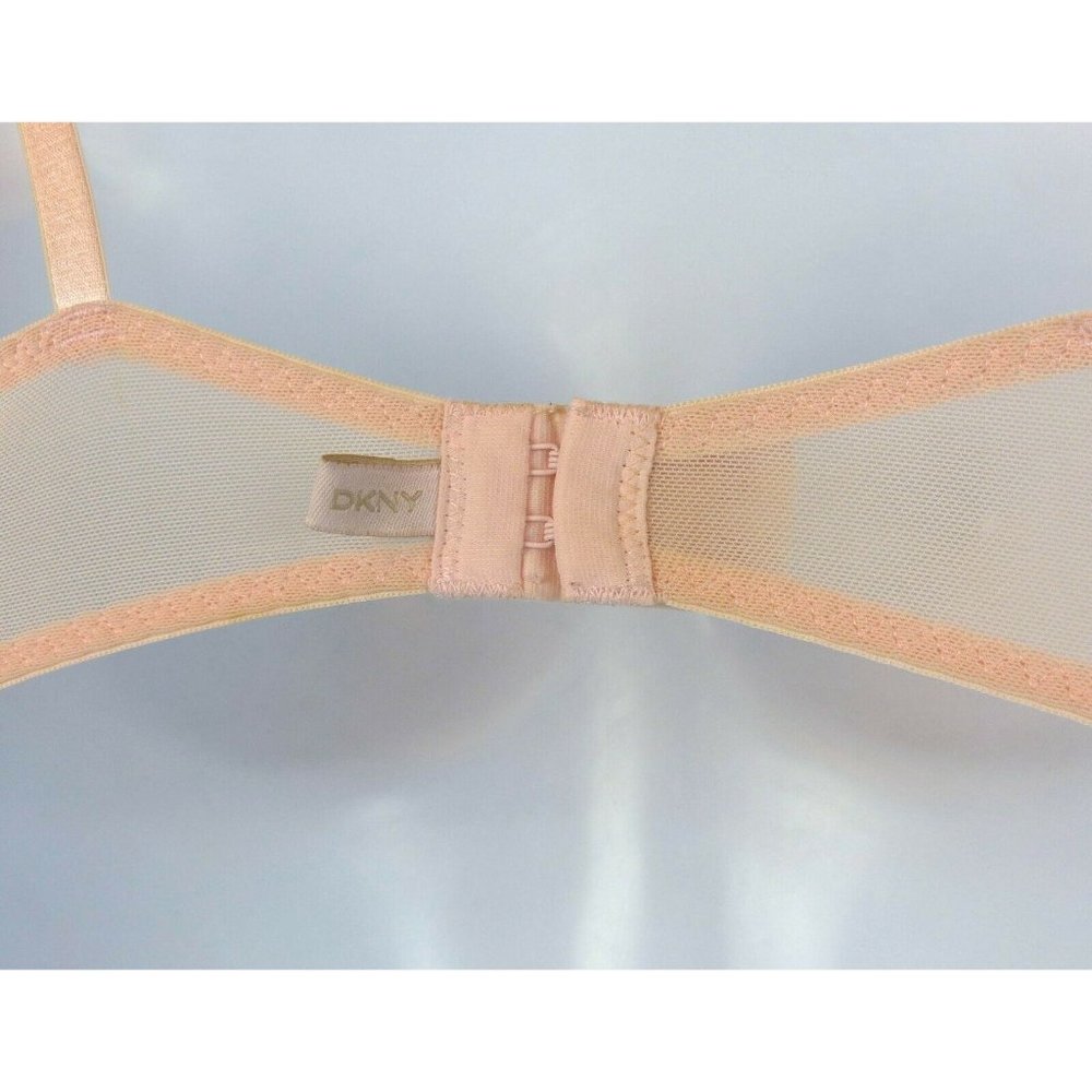 DKNY Belle Du Jour Underwire Balconette Lace Bra Sexy Pink Nude 34B - Picture 5 of 11